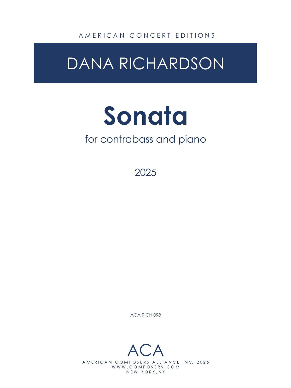 D. Richardson: Double Bass Sonata