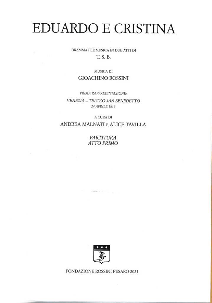 Rossini: Eduardo e Cristina