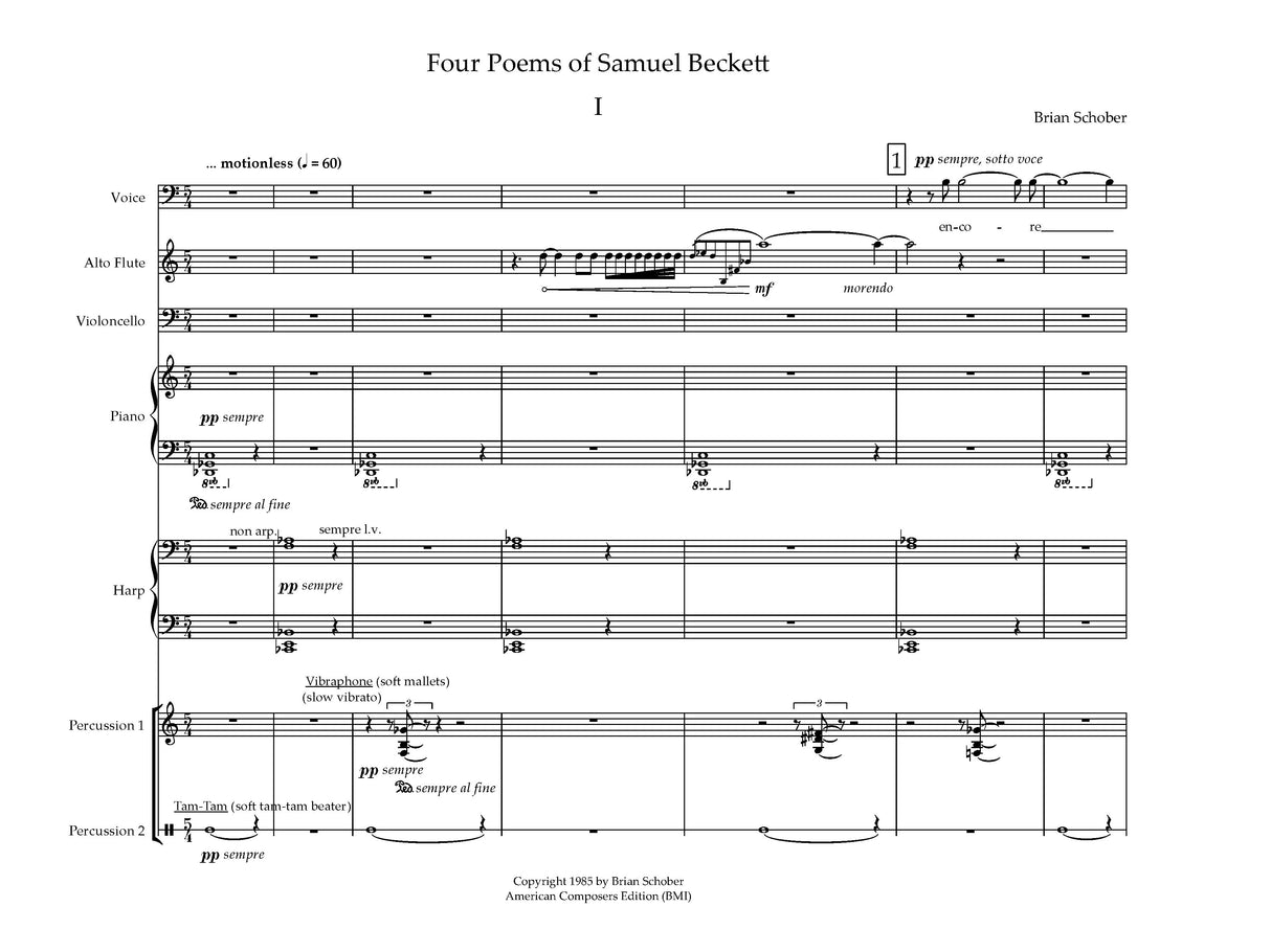 Schober: Four Poems of Samuel Beckett