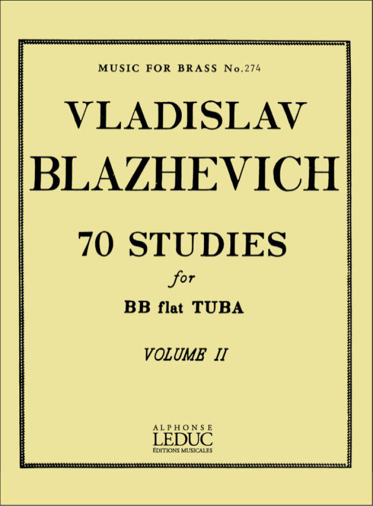 Blazhevich: 70 Studies for Tuba - Volume 2 (Nos. 43-70)