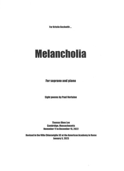T.O. Lee: Melancholia