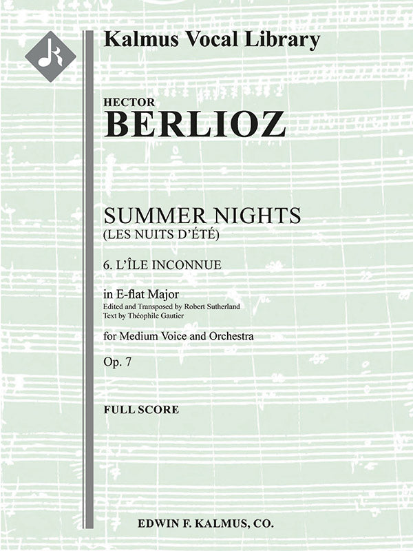 Berlioz: L'isle Inconnue, Op. 7, No. 6 (transposed in E-flat Major)