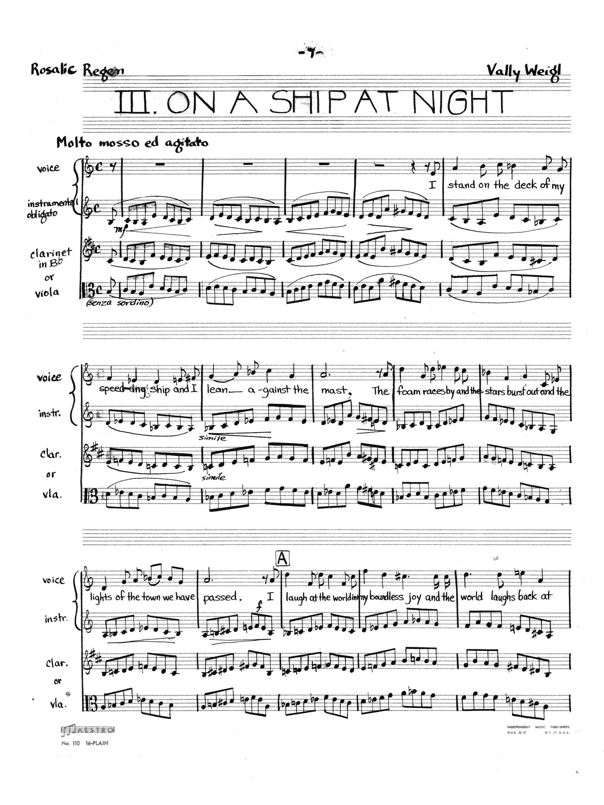 V. Weigl: Black Arch of the Night