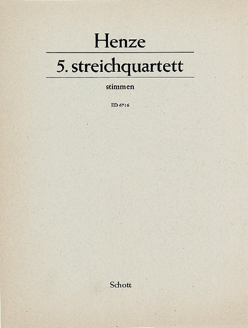 Henze: String Quartet No. 5