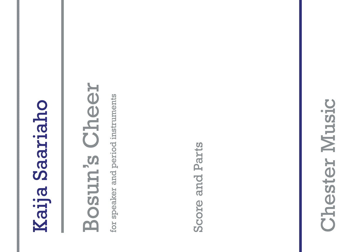 Saariaho: Bosun's Cheer (Period Instrument Version)