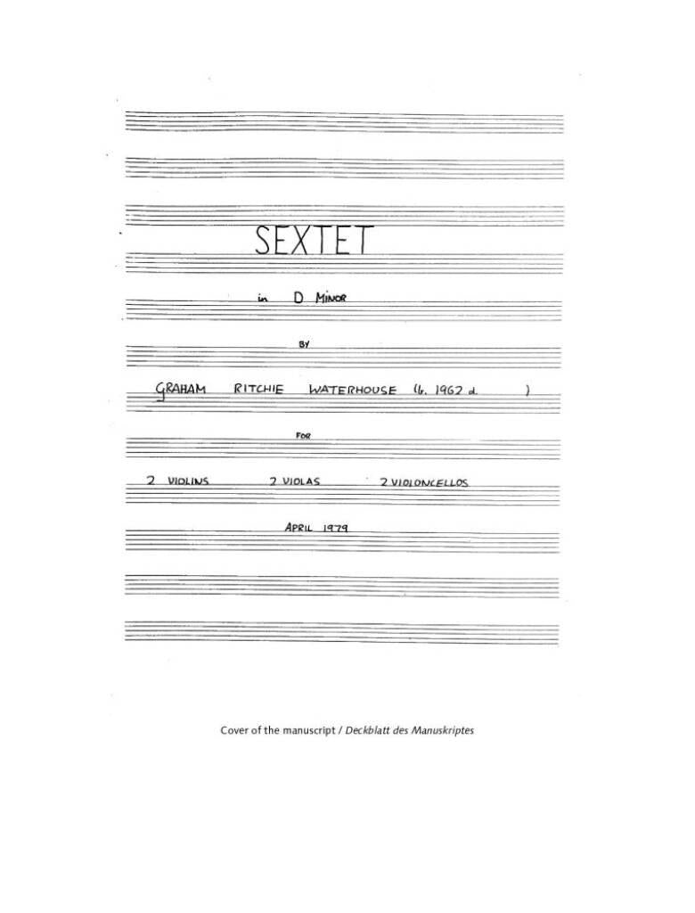 Waterhouse: String Sextet, Op. 1