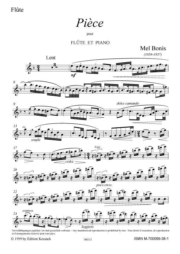 Bonis: Pièce