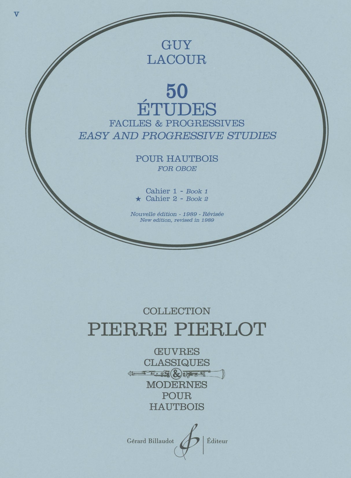 Lacour: 50 Easy and Progressive Studies - Volume 2 (arr. for oboe)