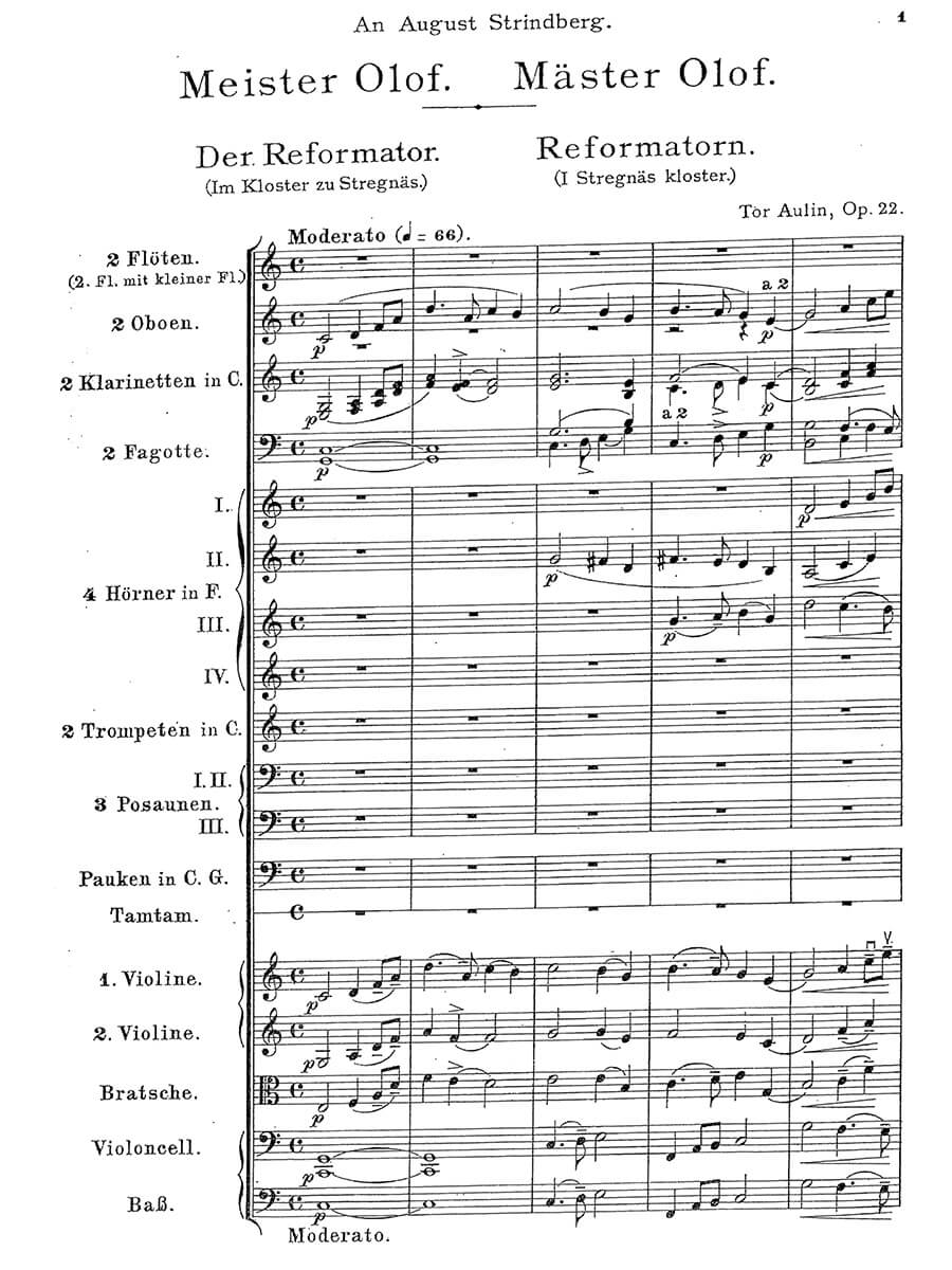 Aulin: Mäster Olof, Op. 22