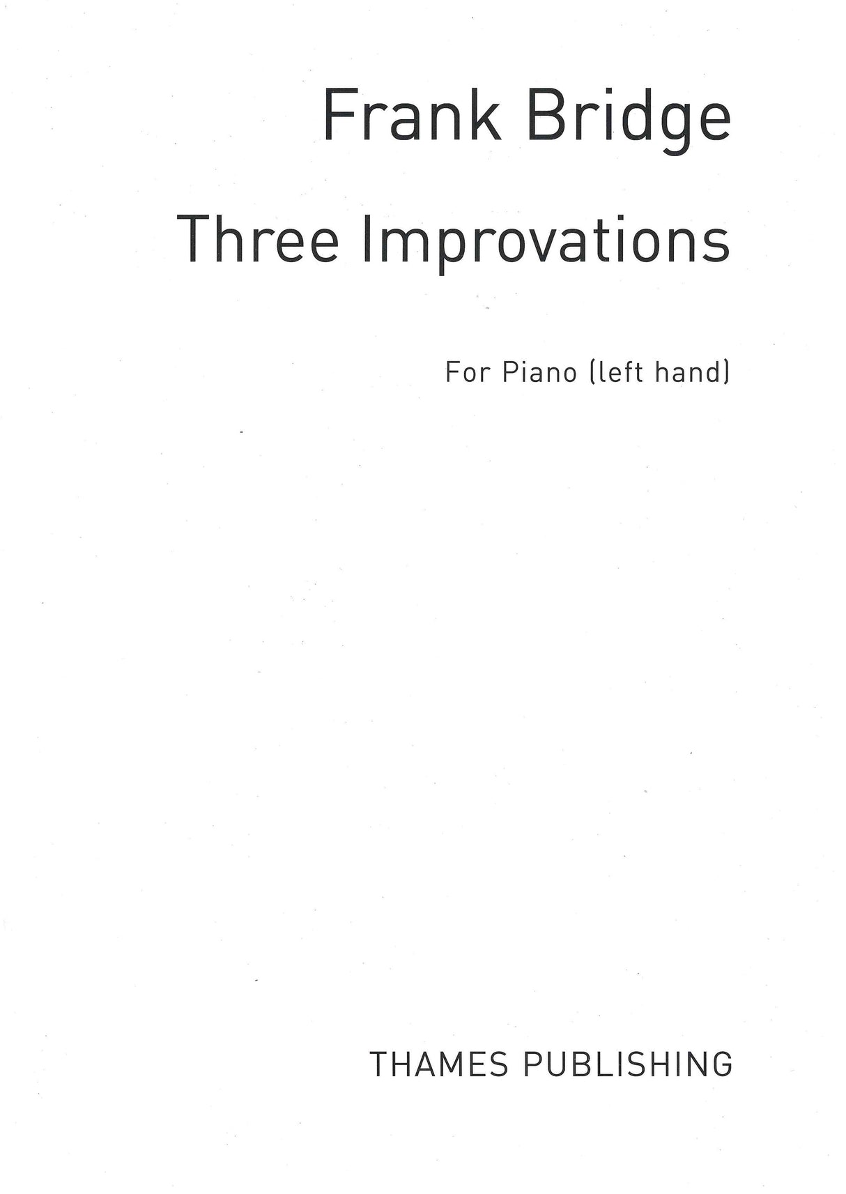 Bridge: 3 Improvisations, H. 134