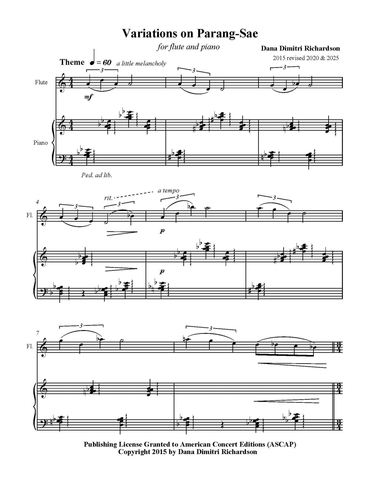 D. Richardson: Variations on Parang-Sae