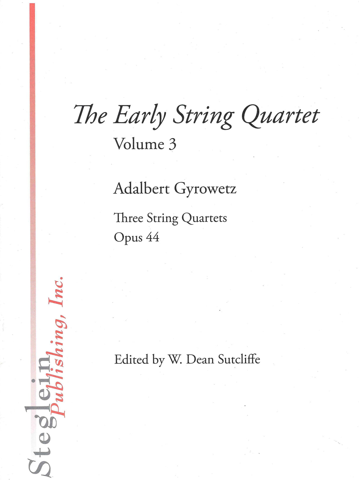 Gyrowetz: 3 String Quartets, Op. 44