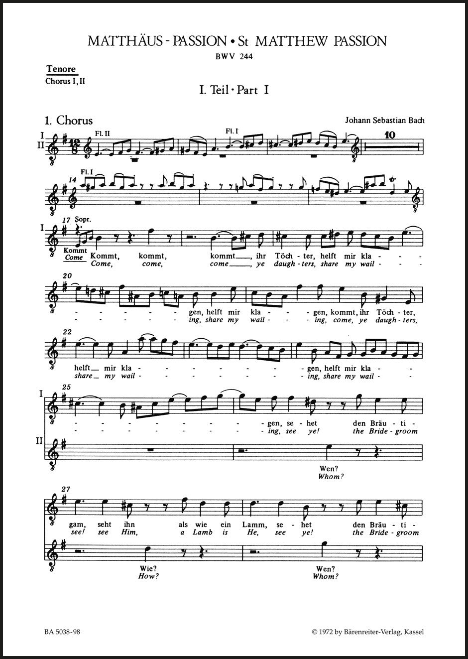 Bach: St. Matthew Passion, BWV 244