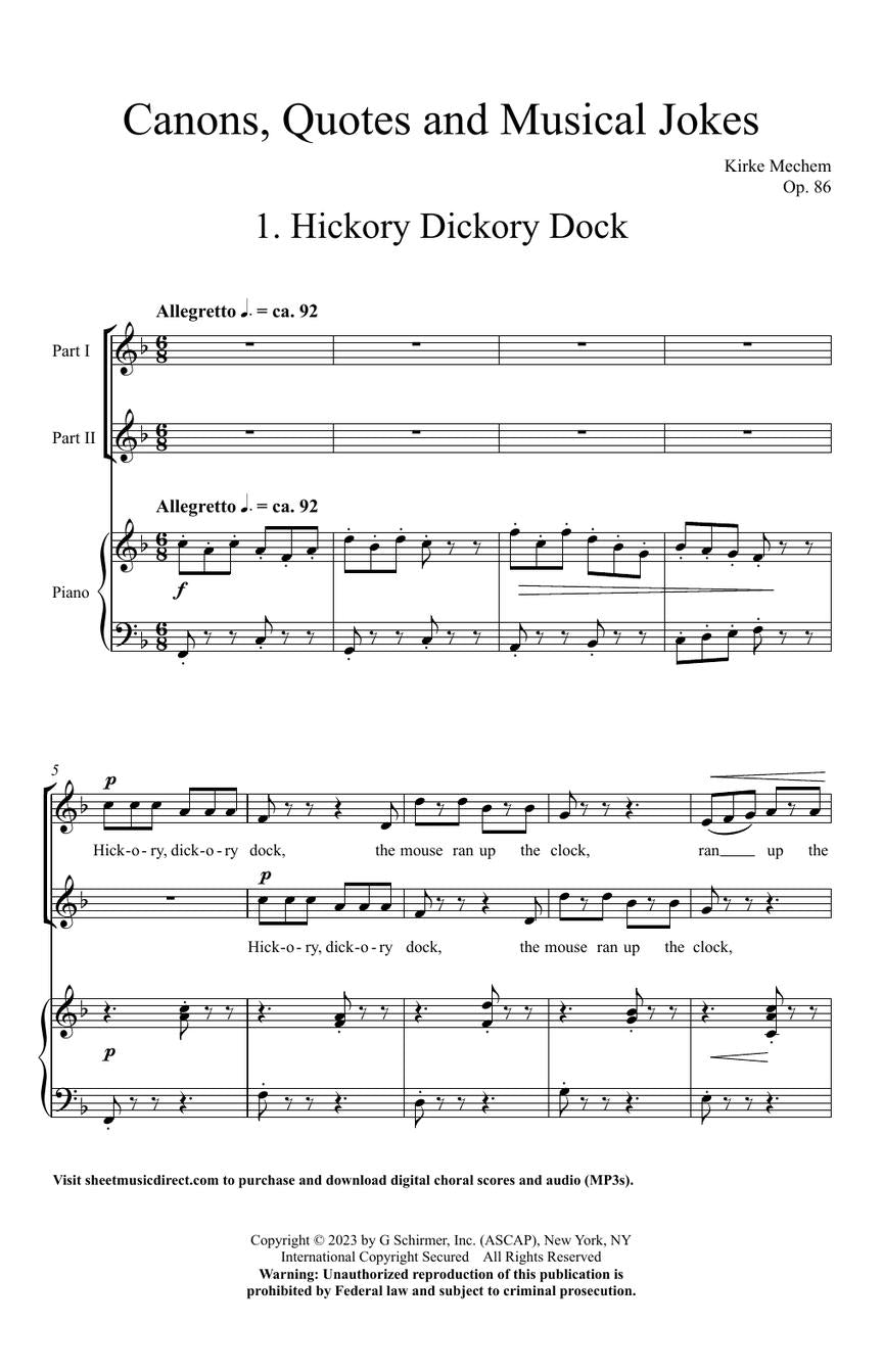 Mechem: Canons, Quotes and Musical Jokes