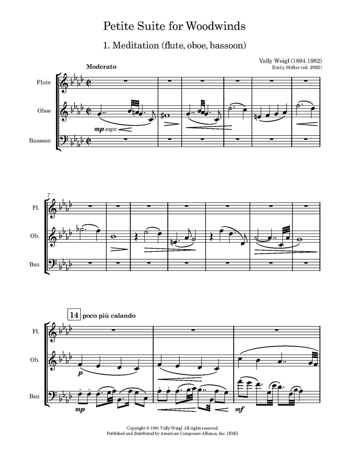 V. Weigl: Petite Suite