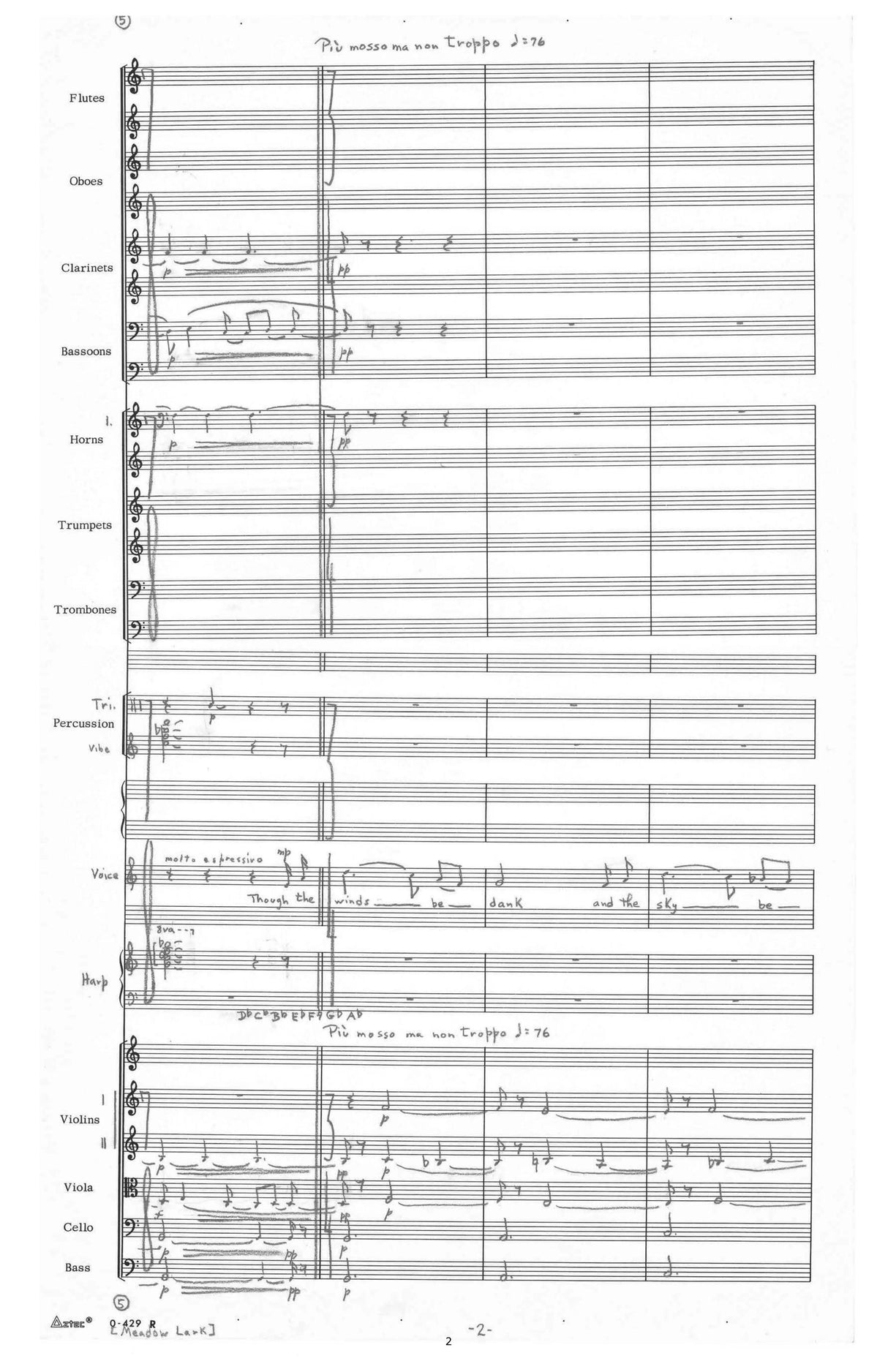 H.L. Adams: Dunbar Songs (Orchestral Version)
