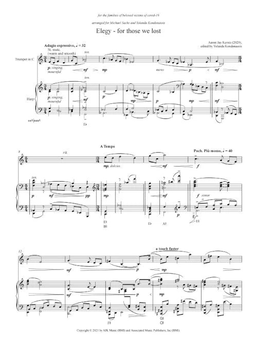 Kernis: Elegy - for those we lost (Version for Trumpet and Harp)