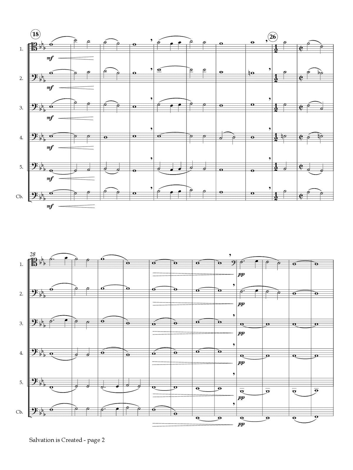 Chesnokov: Salvation is Created (arr. for bassoon choir)