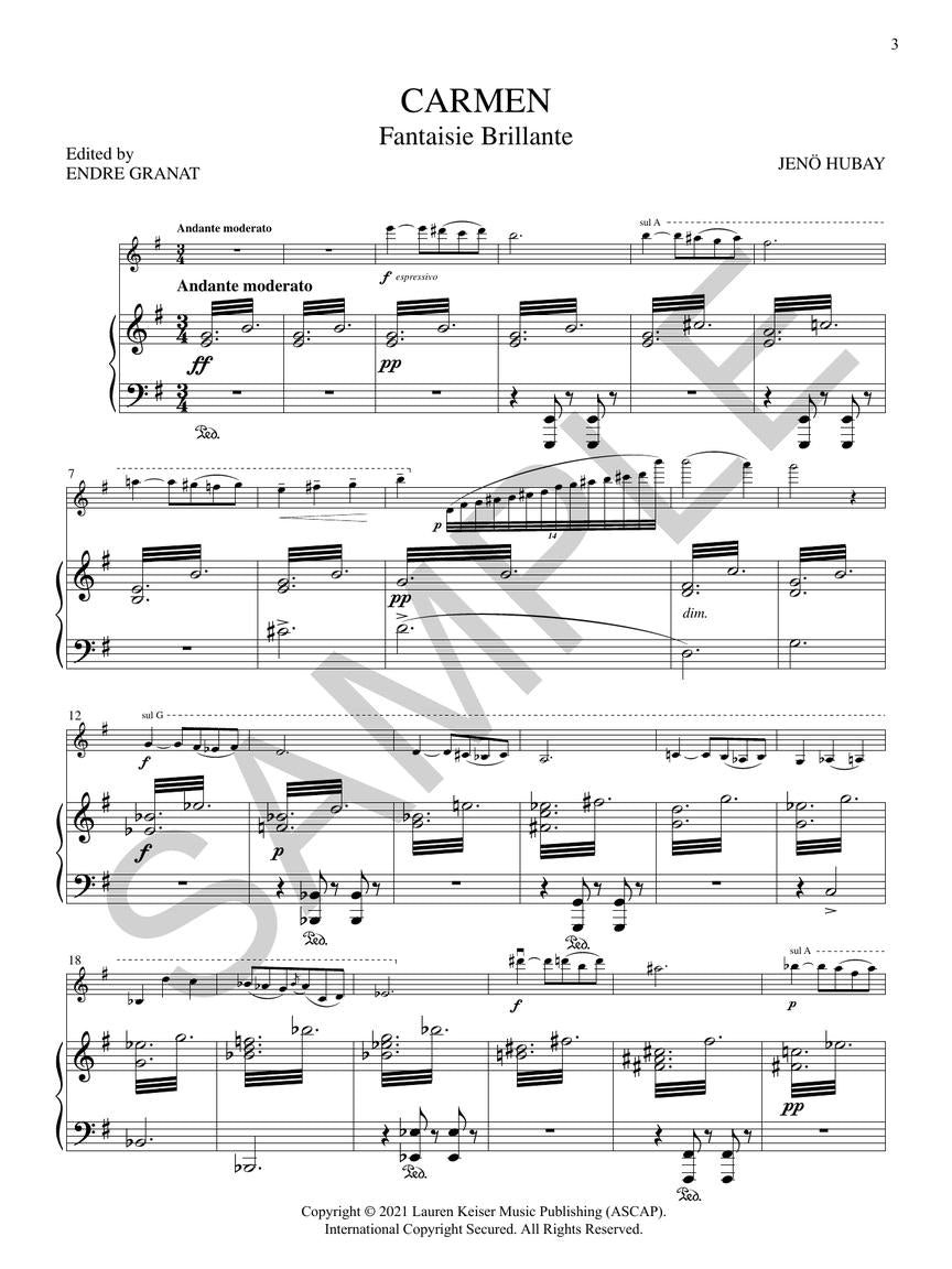 Dueling Carmens: Two Fantasies by Hubay & Sarasate