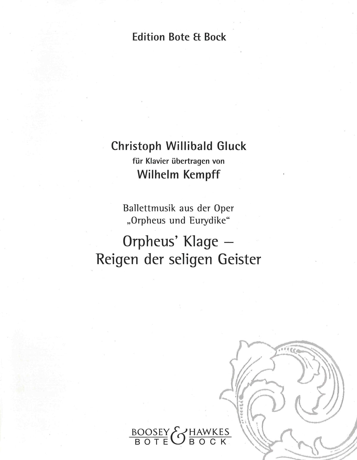 Gluck: Ballet Music from Orpheus and Eurydice