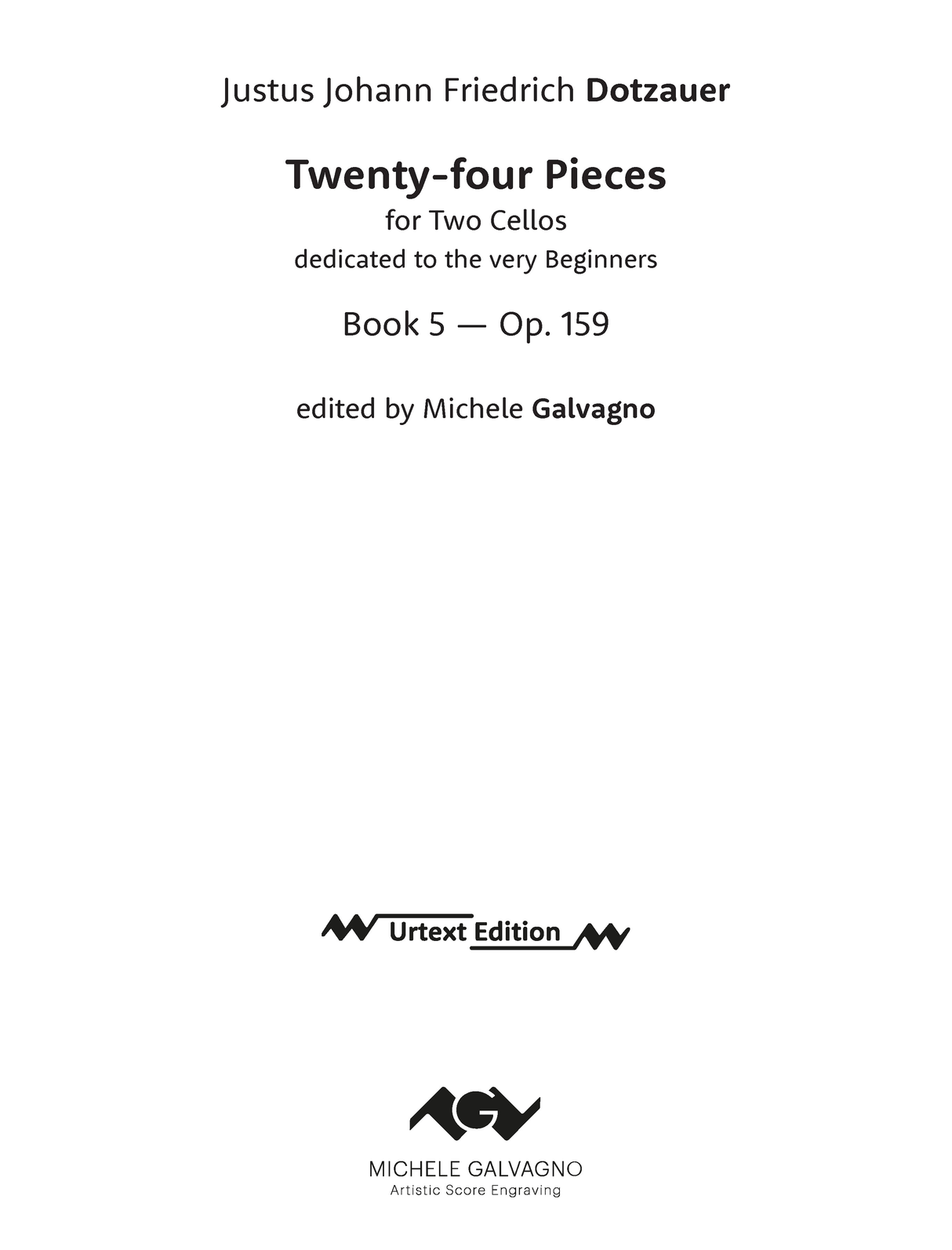 Dotzauer: Twenty-four Pieces, Op. 159 (Book 5)