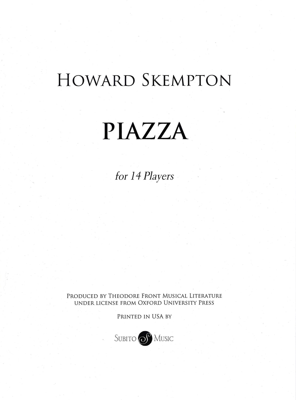 Skempton: Piazza