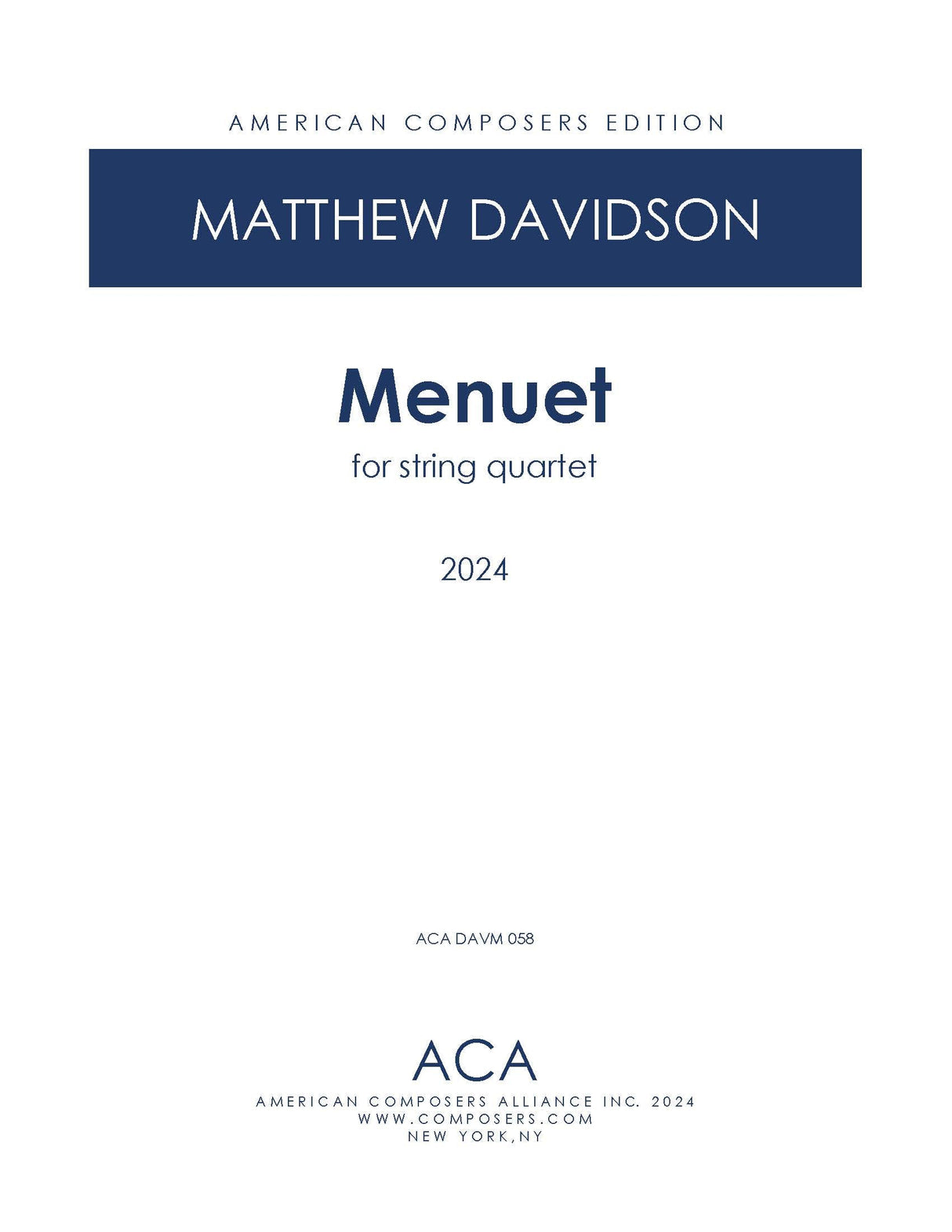 Davidson: Menuet