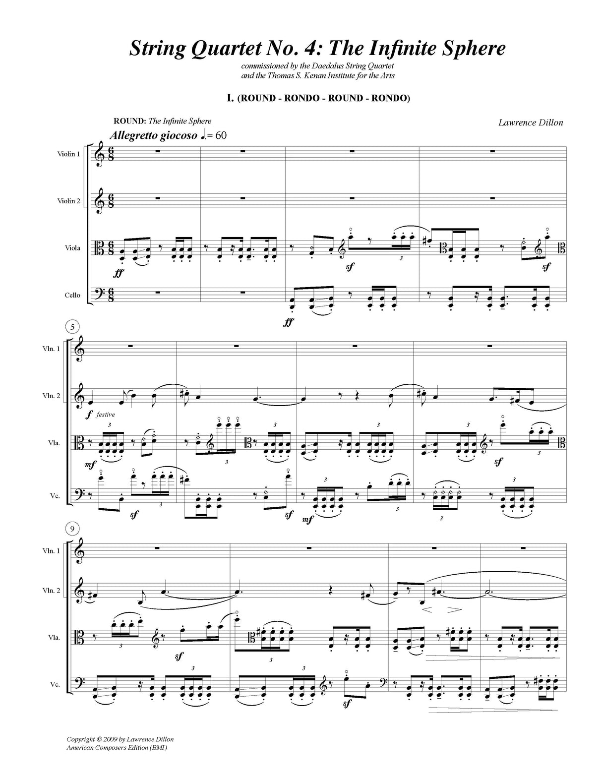 Dillon: String Quartet No. 4