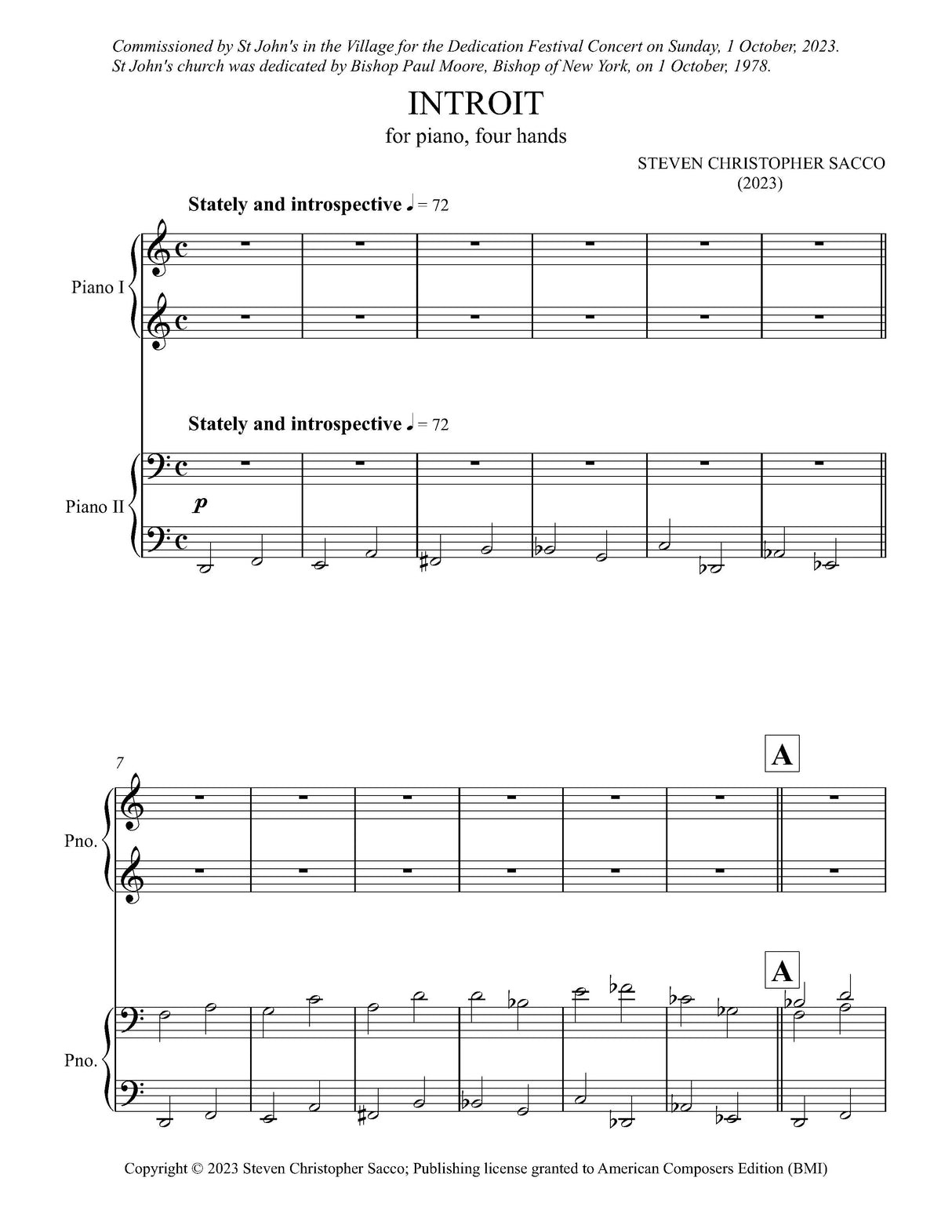 Sacco: Introit