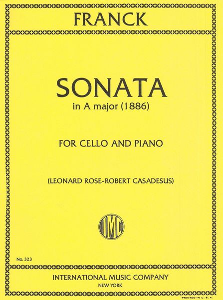 Franck: Sonata in A Major (arr. for cello)