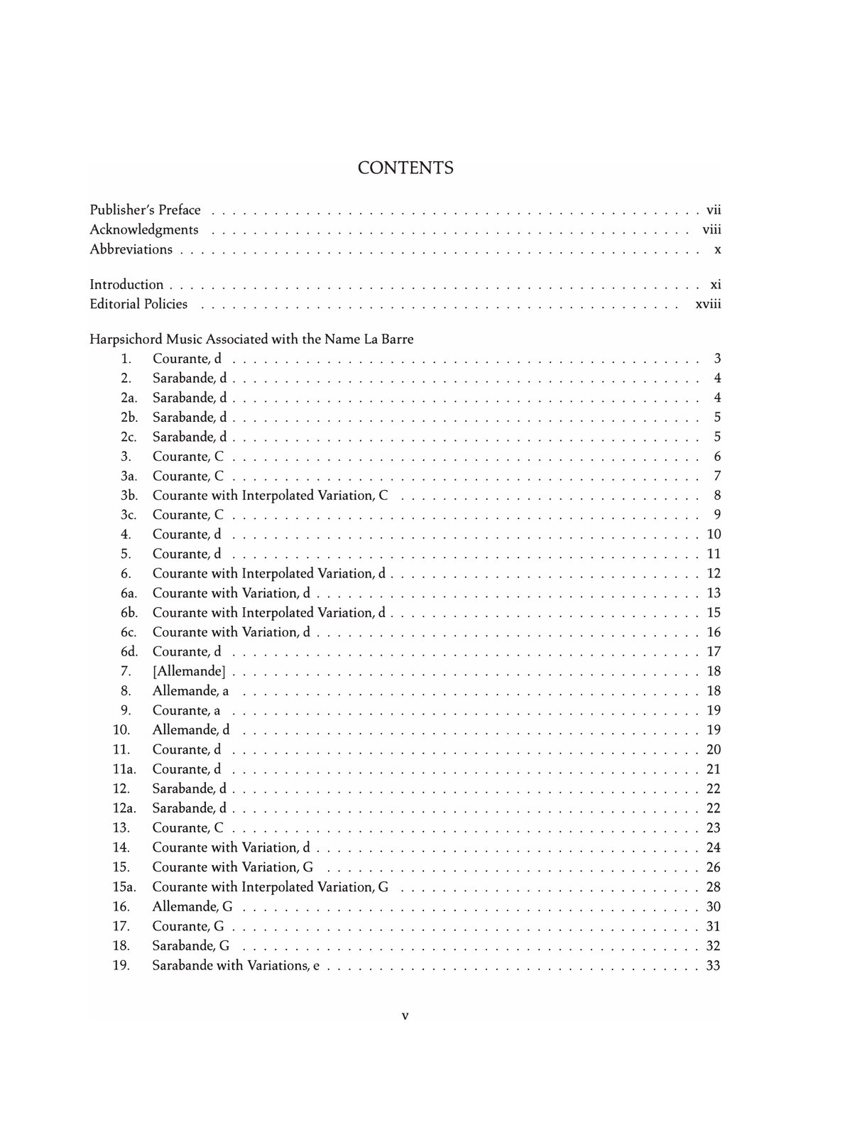 La Barre: Harpsichord Music Associated with the Name La Barre