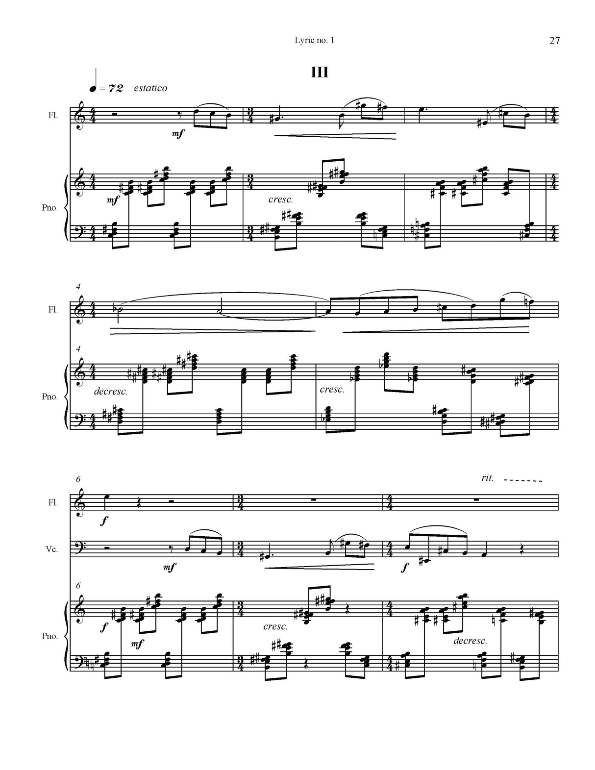 Richardson: Lyric No. 1