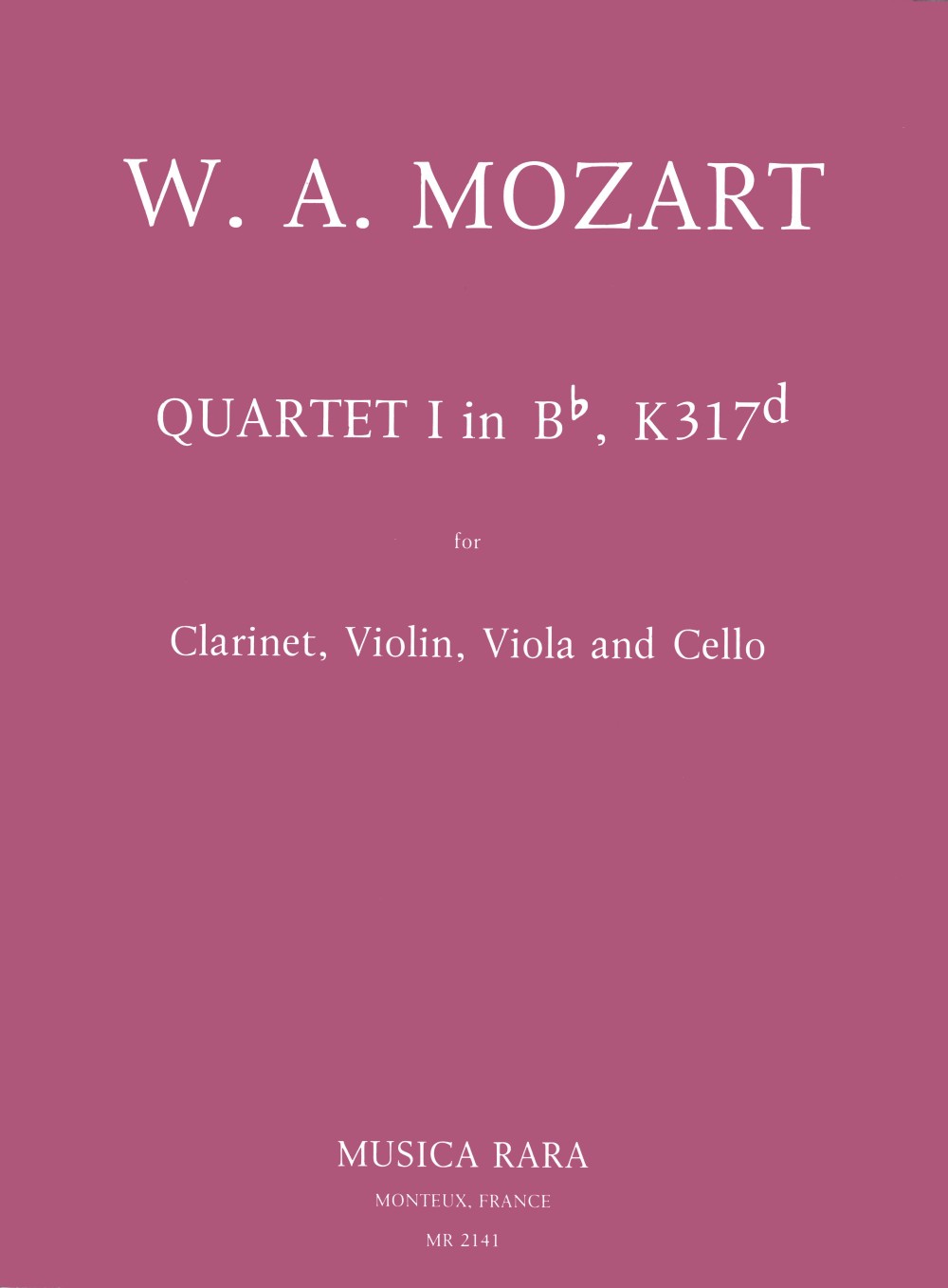 Mozart: Clarinet Quartet No. 1 in B-flat Major