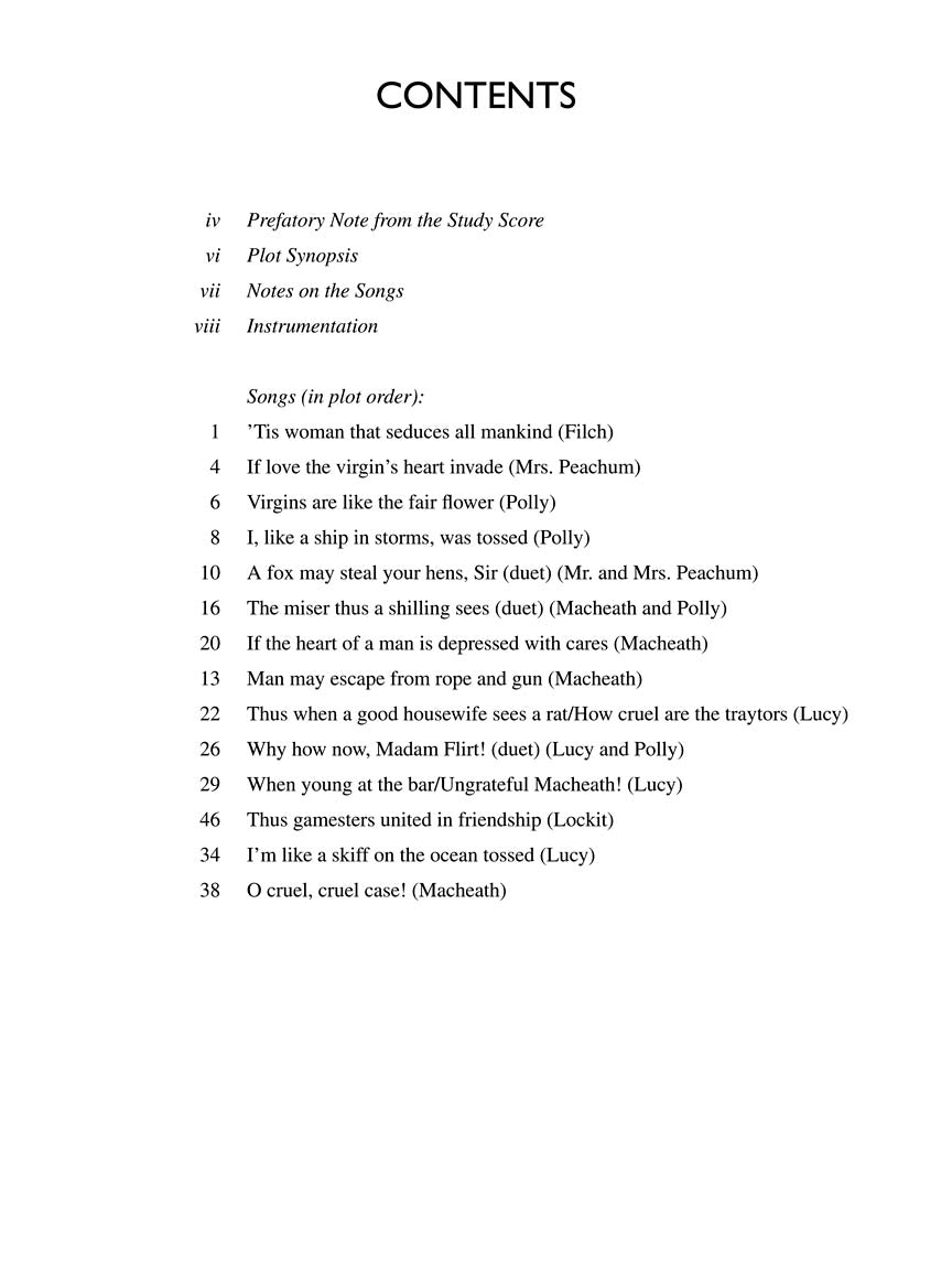 Britten: : Selections from The Beggar's Opera