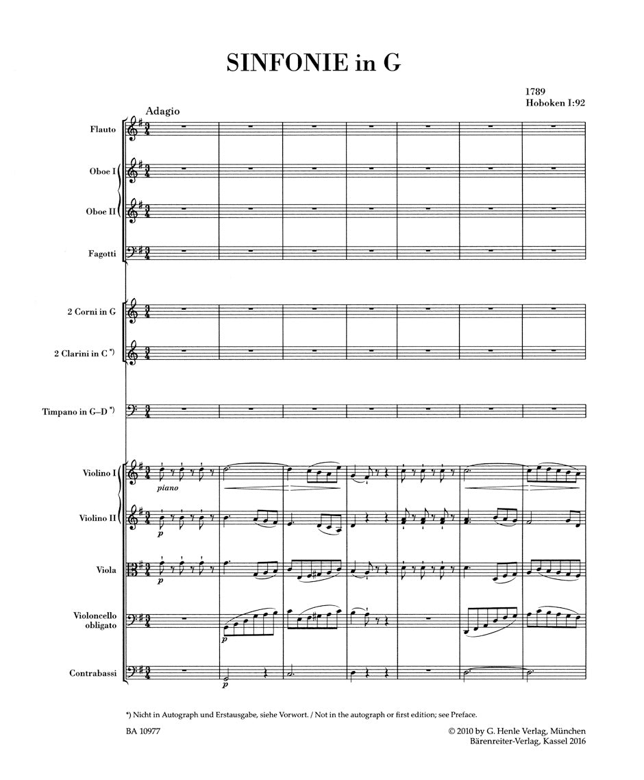 Haydn: Symphony in G Major, Hob. I:92