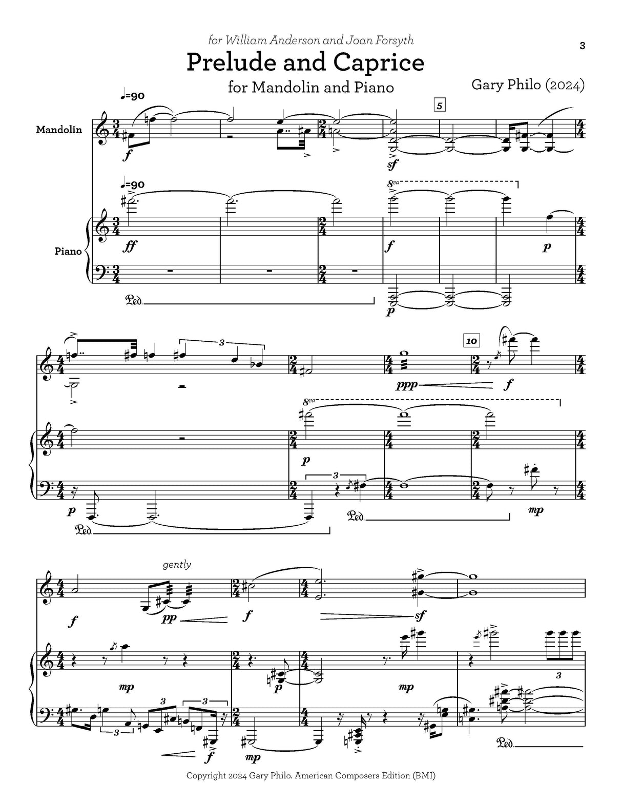 Philo: Prelude and Caprice