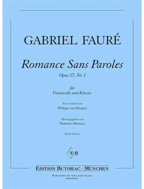 Fauré: Romance sans paroles, Op. 17, No. 1 (arr. for cello & piano)