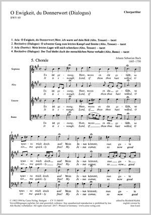Bach: O Ewigkeit, du donnerwort, BWV 60