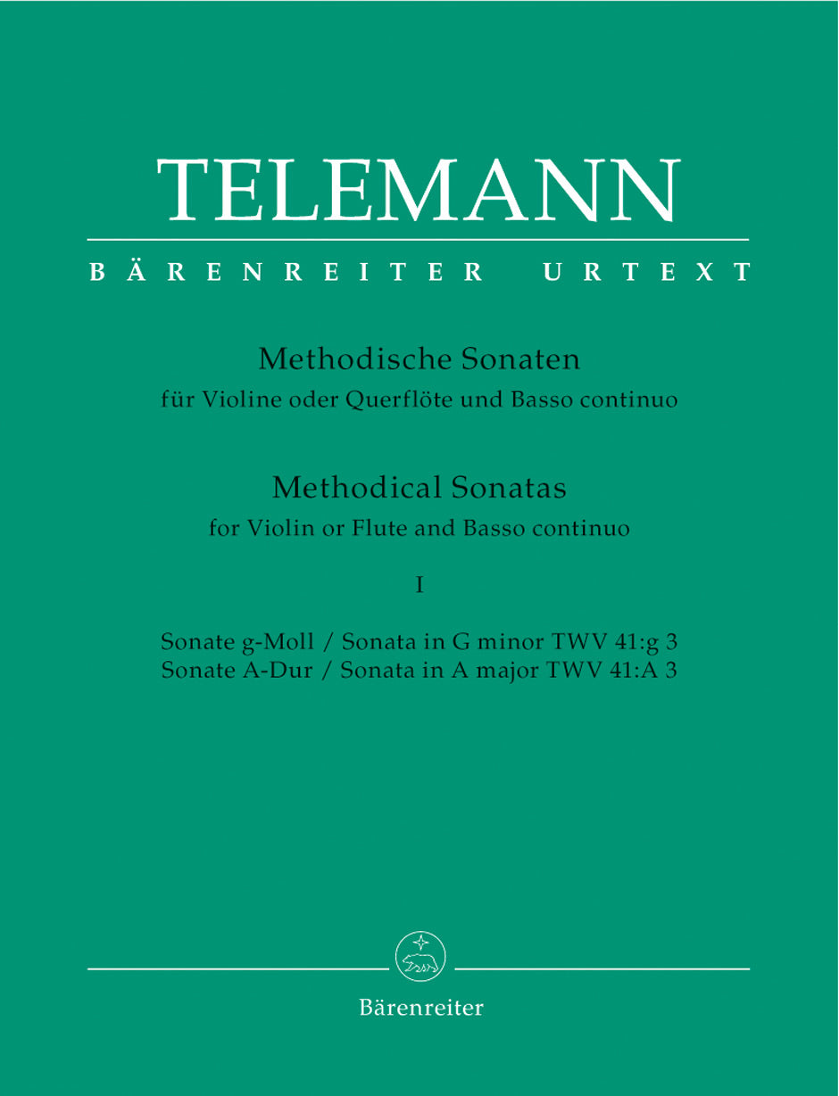 Telemann: Methodical Sonatas - Volume 1 (TWV 41:g3 and 41:A3)
