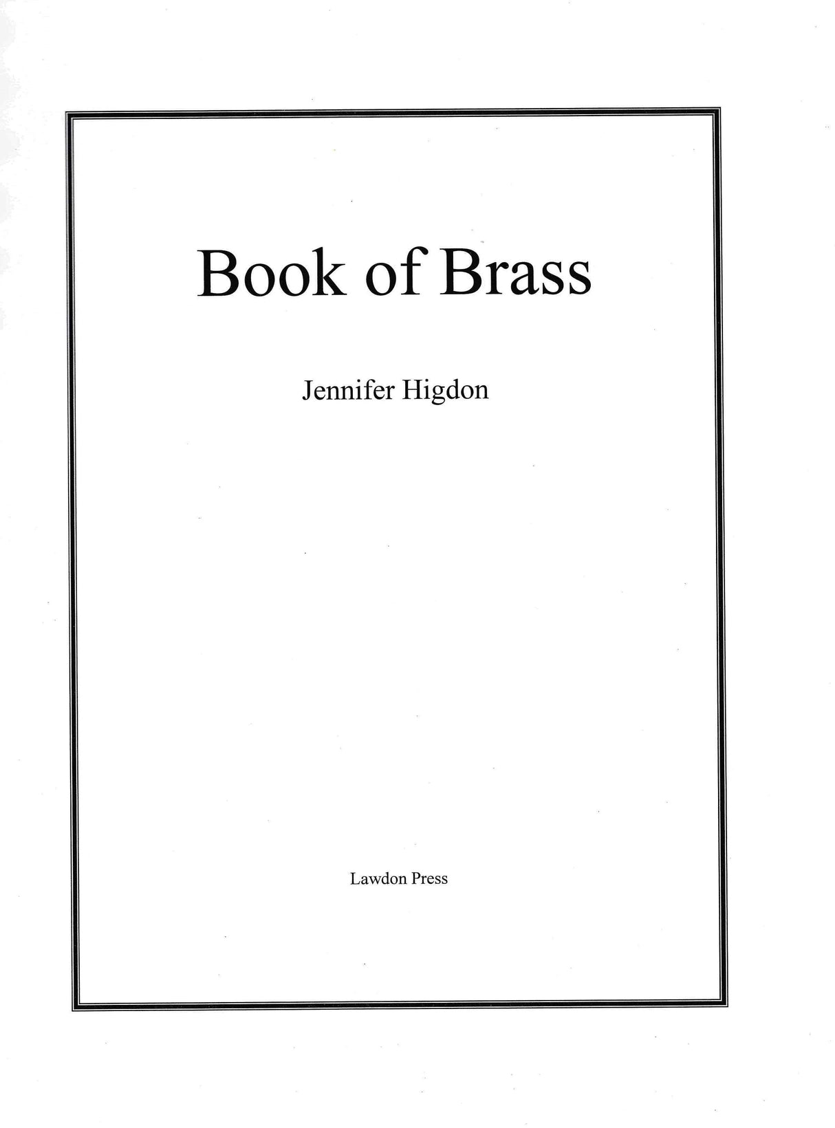 Higdon: Book of Brass