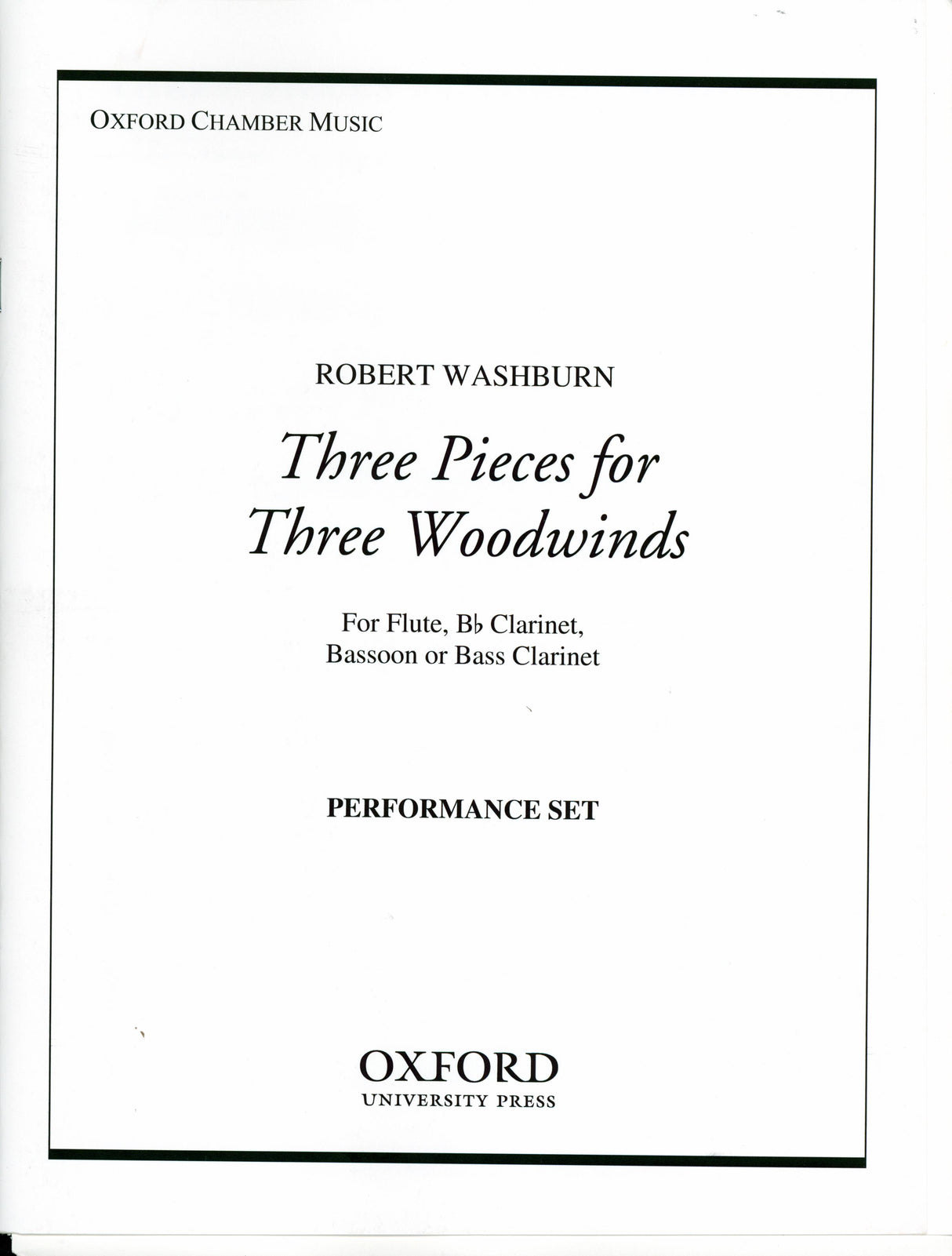 Washburn: 3 Pieces for 3 Woodwinds