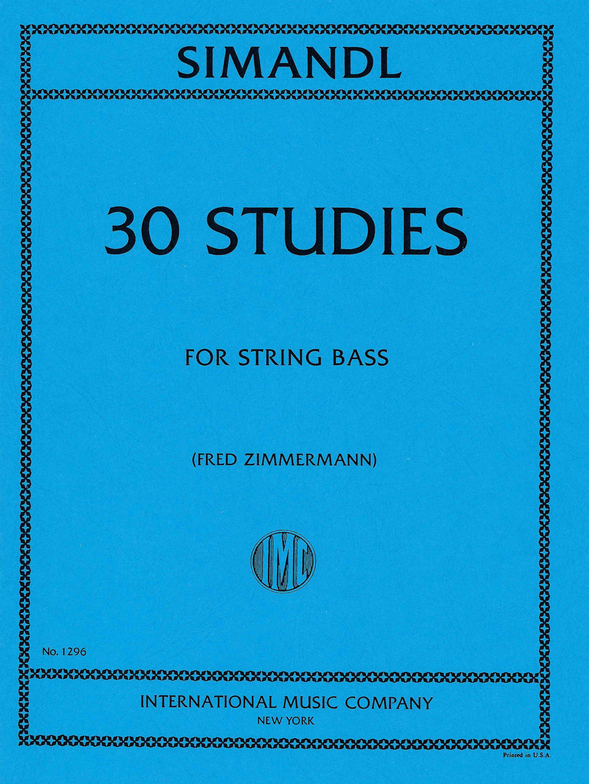 Simandl: 30 Studies for the Development of Tone