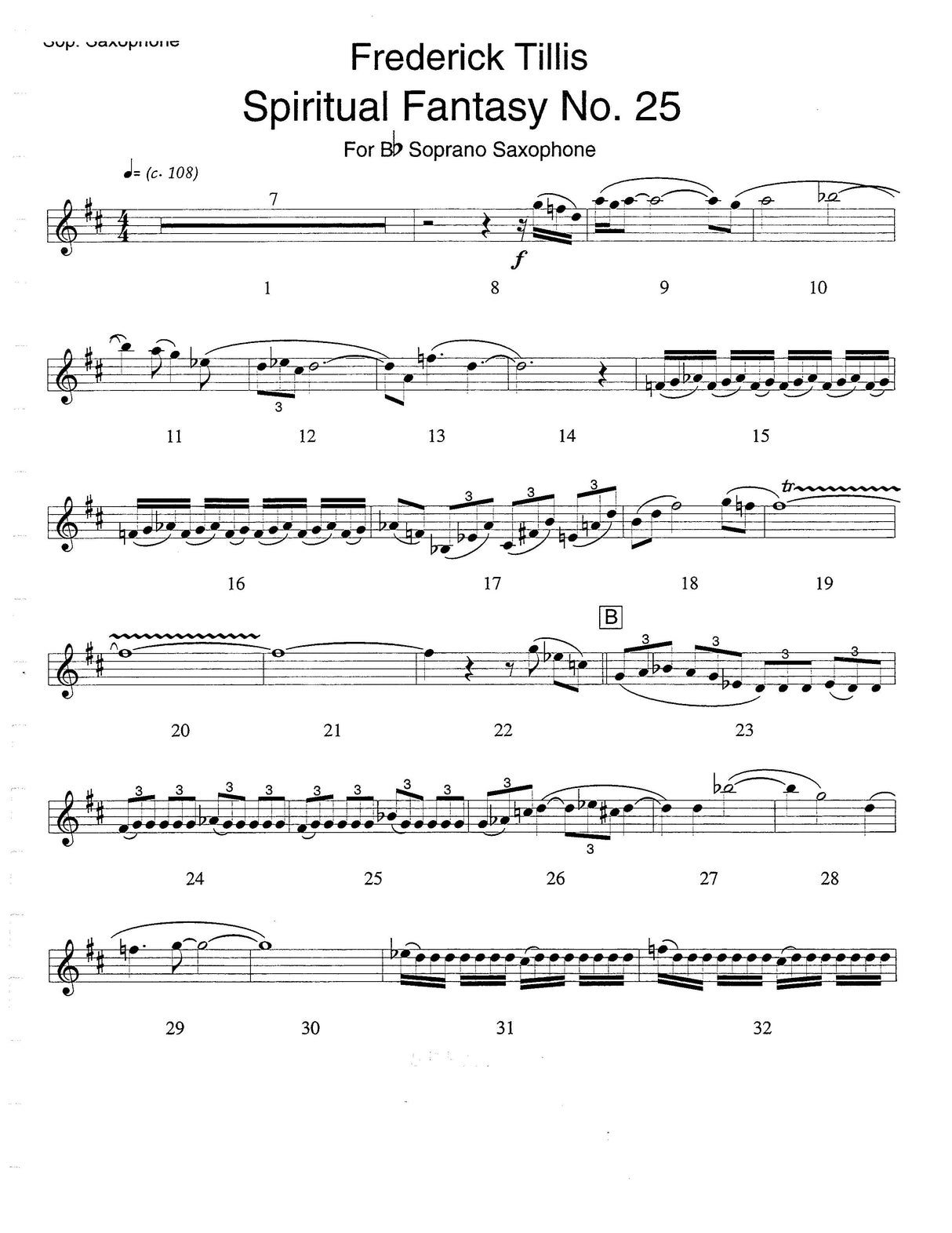 Tillis: Spiritual Fantasy No. 25