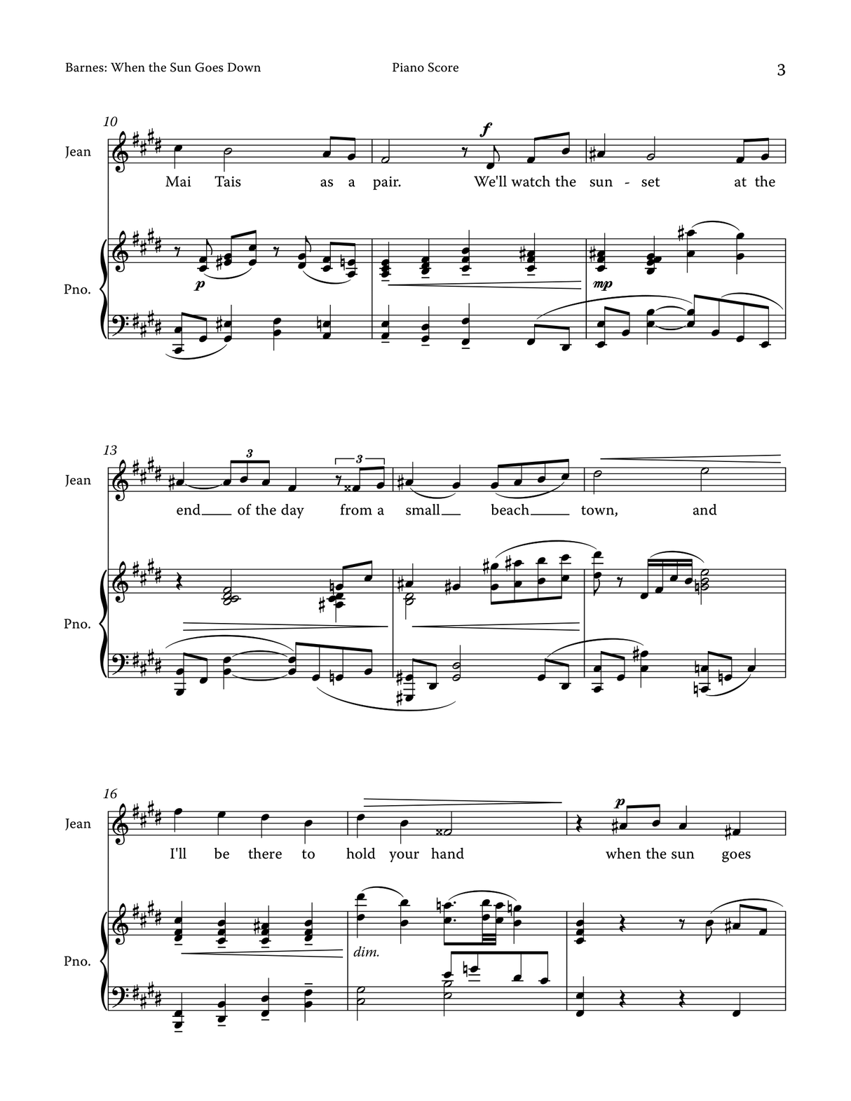 Barnes: When the Sun Goes Down