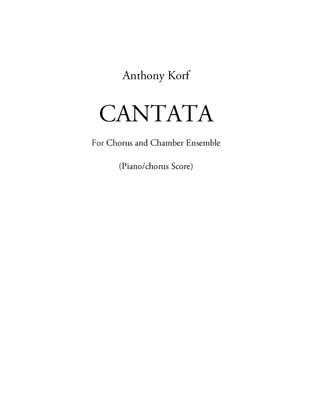 Korf: Cantata