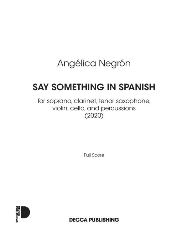 Negrón: Say Something in Spanish