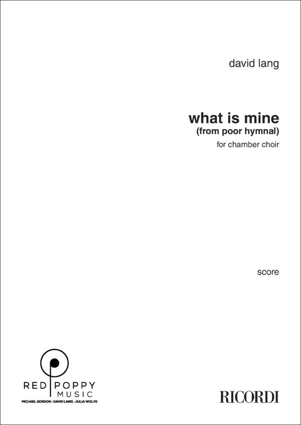 Lang: What is Mine