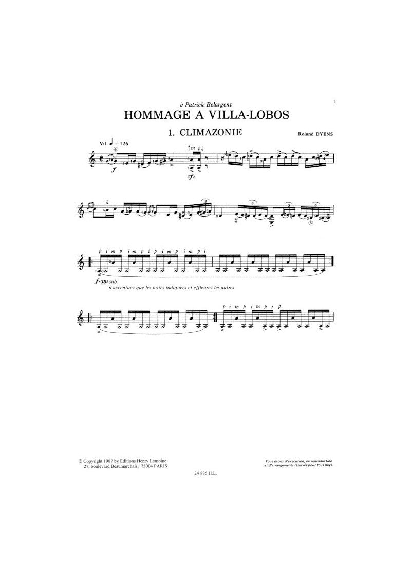 Dyens: Hommage à Villa-Lobos