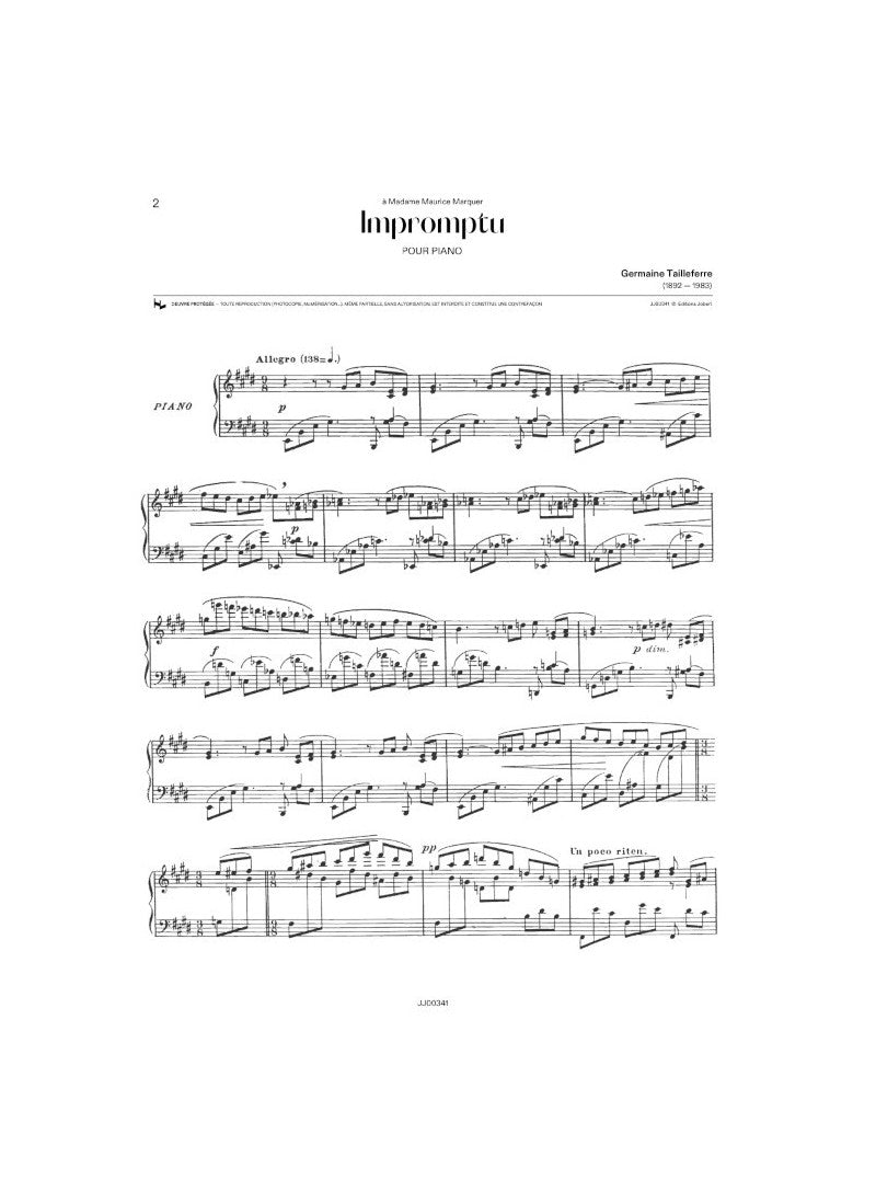 Tailleferre: Impromptu