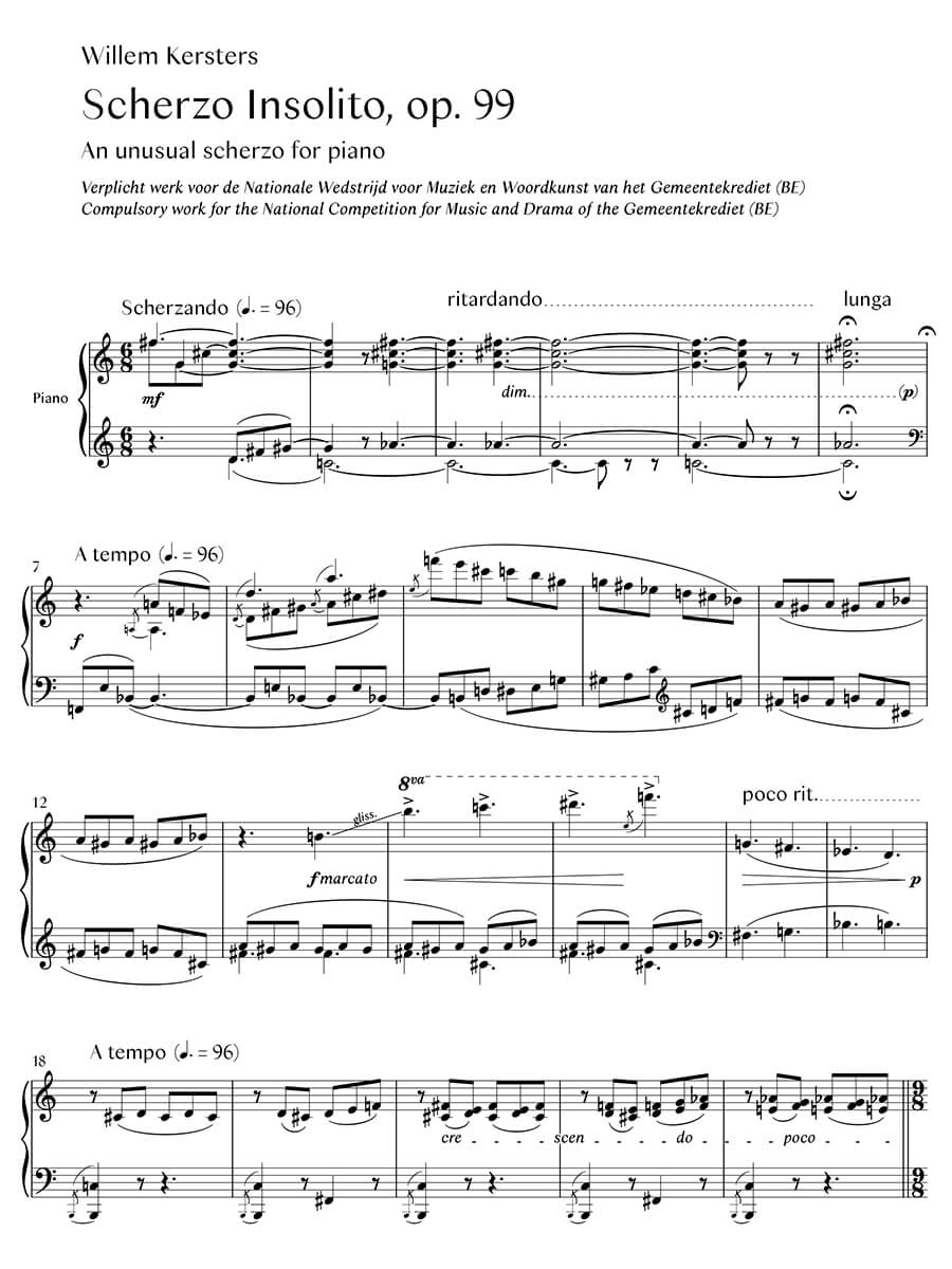 Kersters: Scherzo insolito, Op. 99